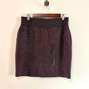 NWT Banana Republic Purple Metallic Knit Skirt